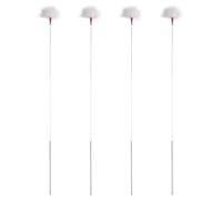 HEALEEP 4 Piezas de Herramientas para Limpiar Oídos Palillos de Metal y Plumilla de Ganso Color Claro, Recogedores de Cerumen Portátiles para Uso Doméstico y Cuidado Color Color Aleatorio
