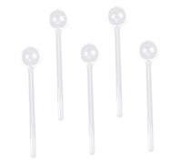 HEALEEP 5 piezas Cucharas de Café Transparentes con Mango para y Postres Diseño Ergonómico y Fácil Limpieza Aptas para Lavavajillas para Café Té y Jugos Reutilizable