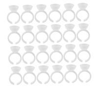 HEALEEP 500 Piezas Anillos para Pegamento de Pestañas Soporte de Tatuajes y Microblading Anillos de Taza de Plástico Pequeños sin Separador para Profesional