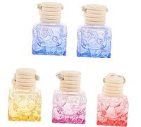 HEALEEP 5piezas Colgante Perfume Coche Ambientador Rituals Botellas Aceite Esencial Vacío Aromaterapia