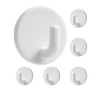 HEALEEP 6 Ganchos Adhesivos Pequeños sin Taladro, Gancho de Pared Fuerte Pegamento Resistente, Perchas para Toallas, Llaves y Organización del Hogar, Color Transparente, Uso en Cocina