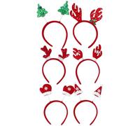 HEALEEP 6piezas Diademas Navideñas Creativas Diademas Bonitas Pelo Tocado Navideño para Accesorios de Cabello de Navidad Estilo Aleatorio