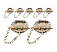 HEALEEP 7 Pestillos de Cerrojo para Caja Pequeña Vintage, Cierre de Metal Dorado con Cadena, Hebilla de Caja Retro para Cofres de Joyería y Muebles de Madera, Accesorio Decorativo