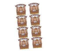 HEALEEP 8piezas Cajas De Obsequio Del Tesoro Para Dulces De Boda Contenedores Para Almacenar Alimentos y Dulces Madera Para Empacar Para Fiestas De Piratas y Decoración De Partido