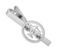 HEALEEP Abrazadera de Corbata de Acero Inoxidable Diseño Balanza, Cierre Seguro, Pinza para Hombre, Uso en Bodas, Tribunales y Reuniones Profesionales