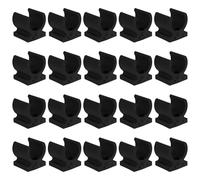 HEALEEP Abrazaderas de Tubo para Asiento de Inodoro Negro 22 Mm, Clips de Fijación para Silla de Ruedas, Accesorios para Baño Higiénico, Paquete 20 Unidades, Soporte Seguro para