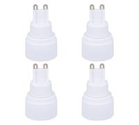 HEALEEP Adaptador de Portalámparas G9 a E14 de Cerámica, Paquete de 4 Unidades, Soporte para Bombillas Led, Resistente al Calor, Voltaje 100-230v, Adecuado para Iluminación Doméstica
