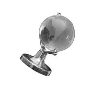 HEALEEP Adorno Mini de Cristal Globo Geográfico para Decoración de Escritorio, Base Estable, Diseño Creativo para Hogar y Oficina, Decoración Elegante y Obsequio Original