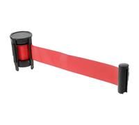 HEALEEP Barrera de Seguridad Retráctil de Cuerda 3 Metros, Cinturón de Barrera Rojo Poste de Aislamiento Ajustable para Control de Acceso y Señalización Industrial