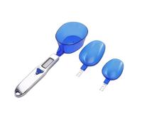 HEALEEP Báscula Digital de Cuchara Azul 300 G/0,1 G Pantalla Lcd para Medir Ingredientes de Cocina y Repostería, Balanza Electrónica Compacta para Alimentos, Peso Preciso para Hornear