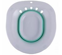 HEALEEP Bidé Plegable para Mujer en Plástico Blanco Diseño Antidesbordamiento y Gancho, Adecuado para Cuidado Personal Diario y Baño Materno para Adultos