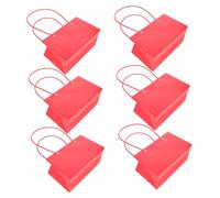 HEALEEP Bolsa De Papel Para Flores 6 Piezas Bolsa De Obsequio Flores De Papel Kraft Rojo China 22x10,5x13,5 Cm Para Floristería Bodas Decoración Portátil