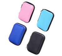 HEALEEP Bolsa Organizadora Rectangular para Cables Cremallera, 4 Piezas Multifunción Portátil Resistente al Desgaste, Funda para Almacenamiento de Accesorios Electrónicos Color Aleatorio