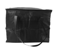 HEALEEP Bolsa Térmica Negra Reutilizable Cremallera Bolsa de Conservación de Alimentos Frescos para Almuerzo y Compras para Picnic y Viajes