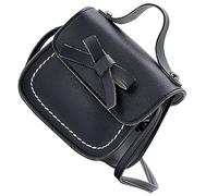 HEALEEP Bolso Bandolera para Niñas Pequeño Color Negro Diseño Simple de PU, Gran Capacidad para Guardar Objetos Cotidianos y Estilo Moderno para Uso Diario