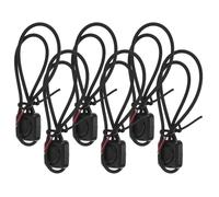 HEALEEP Botón Pulsador Autoadhesivo Precableado 6 Piezas, Interruptor de Montaje en Superficie Pequeño, Reinicio Automático, Plástico Resistente para Control Industrial y