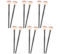 HEALEEP Brochas de Maquillaje en Forma de Abanico para Mascarilla Facial y Cuidado Piel, 12 Piezas Reutilizables de Fibra Negra para Aplicación Uniforme en Casa o Salón