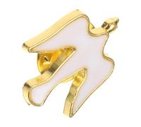 HEALEEP Broche de Ave Blanca Esmaltado para Fieles Alfiler Conmemorativo Religioso Accesorio para Comunión y Celebraciones Diseño Pequeño y Duradero Joyería Espiritual Mujer