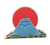 HEALEEP Broche de Mujer Fuji San, Broche de Insignia de Dibujos Animados, Esmalte Resistente, Accesorio Decorativo para Ropa y Mochilas, Fiesta y Uso Diario, Tamaño Pequeño, Color Multicolor