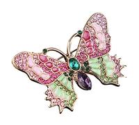 HEALEEP Broche De Solapa Vintage De Aleación Gemas De Imitación Para Mujer, Accesorio De Ropa Elegante Para Sombreros y Trajes, Diseño De Insecto Esmalte, Decoración Para Ocasiones Formales