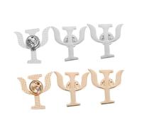 HEALEEP Broches de Solapa de Aleación Vintage para Mujeres y Hombres, Juego de 6 Pins de Psicología Dorados y Plateados, Accesorios Creativos para Mochilas, Chal y Ropa, Obsequio