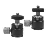 HEALEEP Cabezal de Bola Mini de Aleación de Aluminio 1/4 Tornillo 360° Rotación Soporte Trípode Proyector Cámara Accesorios para Montaje Portátil 2 Piezas
