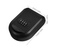 HEALEEP Caja de Seguridad para Guardar Llaves con Código de Combinación Ajustable, Montaje Mural, Totalmente de Plástico Negro, Resistente para Uso Exterior y Control Seguro de Llaves