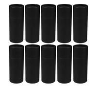 HEALEEP Caja de Tubo de Papel Cilíndrica Negra para Frascos Esenciales de 30ml, Almacenamiento Multifunción, Estilo Rústico y Simple para Despensa y Estante, Pack de 10