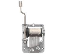 HEALEEP Caja Musical Mecanismo de Relojería Manual, Movimiento de Metal y Abs, Repuesto para Caja Musical DIY, Manivela para Melodía Ciudad Celestial, Accesorios para Decoración del Hogar