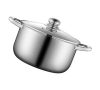 HEALEEP Caldera de Cocina de Acero Inoxidable Tapa Ajustada, Capacidad Amplia para Cocinas de Inducción, Utensilio Práctico para Cocinar Sopas y Estofados