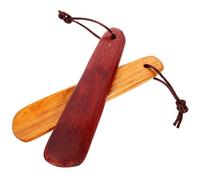 HEALEEP Calzadores de Madera Cortos para Personas Mayores y Mujeres, Mini Calzador Perezoso, Juego 16 Piezas Rojo y Amarillo, Accesorio Práctico para Hogar y Hotel
