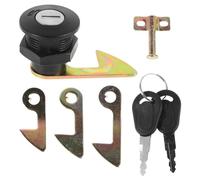 HEALEEP Cerradura de Caja Trasera para Motocicleta y Scooter Eléctrico, Kit de Bloqueo Antirrobo de Aleación de Zinc 1 Cerradura y 4 Ganchos, Seguridad para Baúl de Almacenamiento,