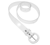 HEALEEP Cinturón Transparente Ajustable para Mujer, Ancho Estilo Vintage, Material Pvc Resistente, Cinturón Elástico Invisible Adecuado para Suéteres y Vestidos, Cintura Alta y Casual