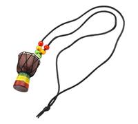 HEALEEP Collar Colgante de Mini Djembé Africano Hecho a Mano, Madera y Piel de Cabra, Diseño Ligero Cordón de Nailon, Accesorio para Amantes Música y Eventos Musicales