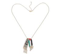 HEALEEP Collar Conmemorativo de Palestina de Acero Inoxidable Cadena para Cuello Unisex Collar Colgante de Bufanda Palestina Dorado Accesorio de Moda para Hombre y Mujer Adecuado para