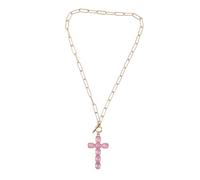 HEALEEP Collar para Hombres Collar Colgante Jesús y Rhinestones Joyería Hip Hop Unisex