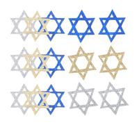 HEALEEP Confeti para Fiesta Hanukkah Estrella de Seis Puntas 50 Piezas, Decoración de Mesa No Tejida Azul y Dorada, Accesorio para Centro de Mesa Celebración y Evento Familiar