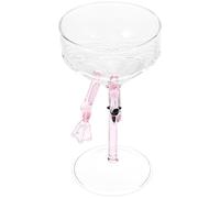 HEALEEP Copa de Vino de Vidrio Diseño Flamenco Rojo Copa de Cóctel Decorativa para Fiesta Hawaiana Vaso Transparente para Bar y Boda para Beber y Celebrar