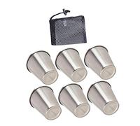 HEALEEP Copas Inoxidable para Bebidas Tazas de Viaje Portátiles con Bolsa de Almacenamiento Copas para Vino Agua y Material de Alimenticio para y