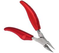 HEALEEP Cortaúñas Plegable de Acero Inoxidable Rojo para Uñas Gruesas y Encarnadas, Tamaño Grande Borde Afilado para Manos y Pies, Herramienta Resistente para Cuidado Personal