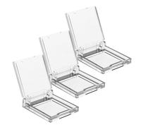 HEALEEP Cubierta Protectora de Botón Pulsador Autoadhesiva 26mm Transparente con Base Negra, 3 Piezas, Resistente al Agua y Polvo para Lavadora y Lavavajillas, Protección