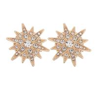 HEALEEP Cubrebotones de Metal Dorado Clip, Diseño Hexagrama de Seis Puntas Gemas de Imitación, Adornos Brillantes para Camisa y Chaqueta, Accesorios Decorativos para Ropa Elegante