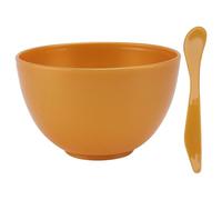 HEALEEP Cuenco para Mascarilla Facial Dorado de Plástico PP Tamaño Mediano Tazón para Mezclar Mascarillas DIY Recipiente para Herramientas de Salón de Belleza y Cuidado Piel en Casa