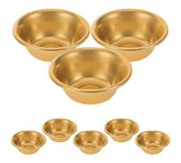 HEALEEP Cuencos de Cobre Dorados para Ofrendas Budistas 8 Unidades, Vaso Sagrado para Rituales de Agua Diseño Elegante y Excelente Durabilidad para Viajes y Peregrinaciones