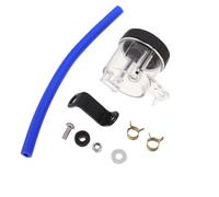 HEALEEP Depósito de Aceite de Freno Hidráulico para Motocicleta con Soporte Integrado, Botella Transparente de Líquido de Frenos Compatible con Varios Modelos, Tanque Resistente al Calor