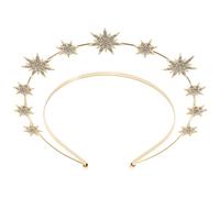 HEALEEP Diadema Cabello Estrella de Seis Puntas Dorada de Metal, Compacta y Retro, Adecuado para Bodas y Fiestas Temáticas