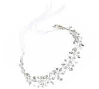 HEALEEP Diadema de Boda Cristales de Imitación y Diseño en Forma de Ojo de Gato, Accesorio Ligero Cabello de Novia, Enredadera Decorativa Cinta de Tul para Fiestas y Eventos Obsequios