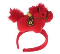 HEALEEP Diadema de Caballo del Zodíaco Roja para Año Lunar 2026 Yuanbao Decorativo, Accesorio de Disfraz Feng Shui para Fiestas y Cosplay, Aro Pelo de Prosperidad y Celebración