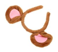 HEALEEP Diadema De Orejas De Ratón De Halloween Aro De Pelo De Animales Peluche Diadema De Rata Dibujos Animados Sombreros De Orejas De Animales Gris Café