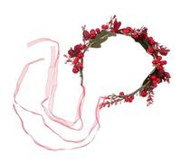HEALEEP Diadema Elegante de Frutos Simulados Rojos, Tocado Navideño para Fiesta y Boda, Accesorio Cabello de Mujer, Estilo Festivo, Decorativa para Niña y Uso en Eventos
